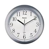 10 Plastic Silver Wall Clock