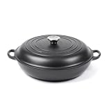 Le Creuset Enameled Cast-Iron 3-1/2-Quart Braiser, Black Onyx