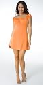 Babydoll Romantic Mini Dress with Classic Style from Hot Fash Dresses - DAMSEL Orange