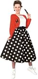 Polka Dot Rocker Fancy Dress Costume for Adult