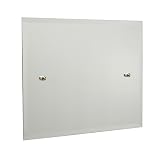 Rectangular Bathroom Mirror Bevel Edge Polished Chrome