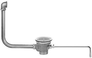 Fisher 22306 DrainKing: Flat Strainer, 19" x 21", Overflow: Chrome by Fisher Manufacturing