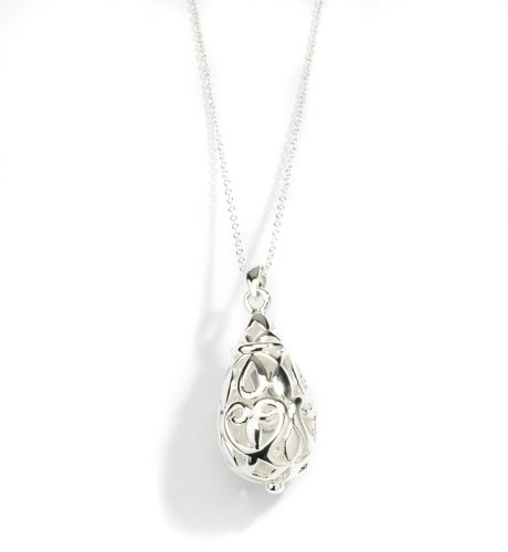 Long Filigree Teardrop Necklace