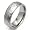 8MM Polished Titanium Ring with Hammered Effect