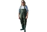 Wellington Boots + Nylon Chest Fishing Waders Sz 9