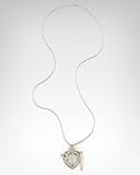bebe Heart Pendant Locket Watch Necklace