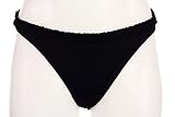 BCBGMAXAZRIA Women's Shimmer Solids Black Ruffle Bikini Brief Bottom