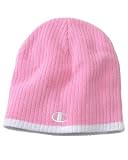 Champion Brand Knit Beanie Hat with C Logo - Pink