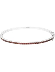 Rhodolite Garnet Prong Set Bangle Bracelet