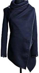 Winter Woolen Long Sleeve Overcoat Fashion Trench Desigual Woolen Coat Black 3XL