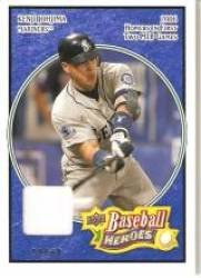 2008 Upper Deck Heroes Jersey Navy Blue #154 Kenji Johjima - Seattle Mariners (Serial #'d to 125) (Baseball Cards)
