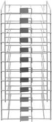Art Wire Works 12"X12" Paper Rack - 12 Pocket-White 13"X31"X14" 12PAPER