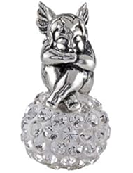 SilveRado (tm) BM038-1 Bling Angel Bling White Bead / Charm