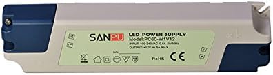 SANPU SMPS 50W LED Transformer 12V 4A Power Supply Driver White Plastic Shell IP44 for Indoor LEDs Lamps
