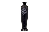 IMAGE OF UTC 24010 Large Black Ceramic Vase with Fall Season Tree Finish