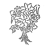 Cake deocrating stencil - Flower bouquet