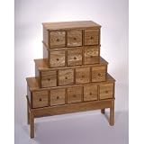 Apothecary CD Cabinet (Oak) (43.5h x 36w x 12.25d)