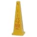 CMC 222YW Quad-Cones "Caution" Cone with Universal Caution Symbol, Yellow, 35" Height (Case of 3)
