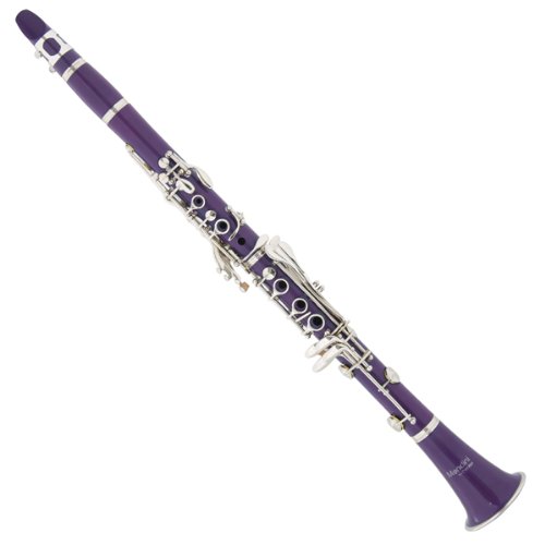 Mendini Student Bb Clarinet Purple ABS Body with Nickel Plated Keys