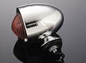 Chrome Bullet Dual Brake/Stop and Tail Light for Motorcycles/Trikes - Short Stem, Red