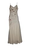 Xscape By Joanne Chen Silk Drape Neck Embroidered Sequin Petite Gown