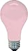 GE 97484 100-Watt 1330-Lumen Decorative A19 Incandescent Light Bulb, Pink, 2-Pack