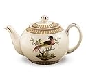 Decorative Birds Of Beauty Stoneware Teapot For Fine Dining And Tea Time