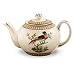 Decorative Birds Of Beauty Stoneware Teapot For Fine Dining And Tea Time