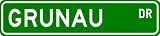 GRUNAU Street Sign ~ Personalized Family Lastname Sign ~ Gameroom, Basement, Garage Sign Novelty** METAL ALUMINUM