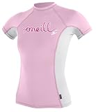 O'Neill Girls Skins Short Sleeve Crew (Turq/White)