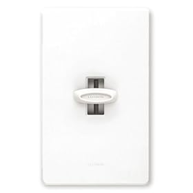 Click here to buy Lutron Electronics Glyder Incandescent Slide Dimmer Switch, White #GL600-H-WH by Lutron.