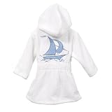 Tropical Hooded Bath Robe in Blue Sail by Elegant baby