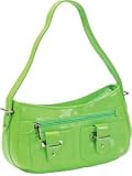 Green Zippered Faux Leather Purse