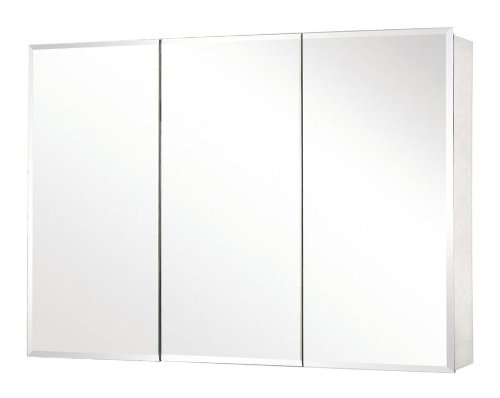 Pegasus SP4588 26-Inch by 48-Inch Tri-View Beveled Mirror Medicine Cabinet, Clear
