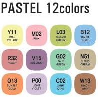 MEPXY Design Marker Set of 12 color - Pastel