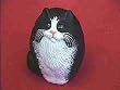 Black & White Persian Cat Collectible Resin Figure