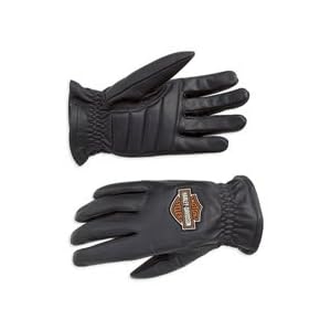 Harley-Davidson� Mens Stock Full-Finger Leather Gloves. Bar and Shield logo. 98201-07VM