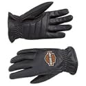 Harley-Davidson® Men's Stock Full-Finger Leather Gloves. Genuine goatskin. Harley patch. 98201-07VM