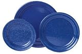 GSI 8.75'' Stainless Steel Rim Dinner Plate - Blue