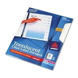 Avery Dennison Unpunched Translucent Index Dividers