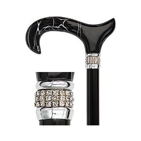 Black Pearlz Designer Adjustable Cane