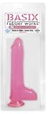 Basix 9-Inch Dong With Suction Cup, Pink
