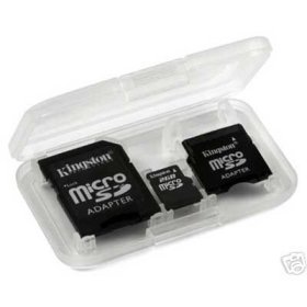 Kingston 2 GB microSD Flash Memory Card with SD and miniSD Adapters SDC/2GB-2ADP