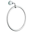 Moen DN6686CHG Modern Towel Ring With Acrylic Accent Ring, Chrome