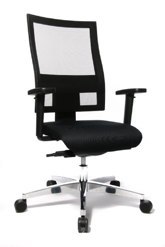Topstar PS69BHW50 B&uuml;rodrehstuhl Sitness 60 inklusive Armlehnen / Sitzbezug schwarz - Netzbezug schwarz