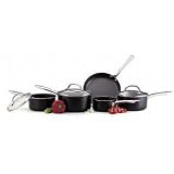 Meyer Silverstone 5 piece nonstick pan set + glass lids