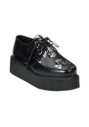 2 Inch Platform Creeper Men'S Size Shoe With Iron Crosses
