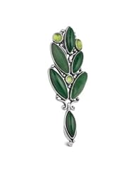 Relios Sterling Silver Malachite Aventurine Verdant Pendant Enhancer