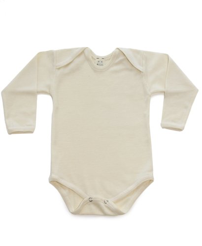 Hocosa Organic Merino Wool Snap-Bottom Shirt, Long Sleeves for Baby/Toddler