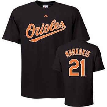 Nick Markakis Baltimore Orioles Black MLB Player T-shirt - M